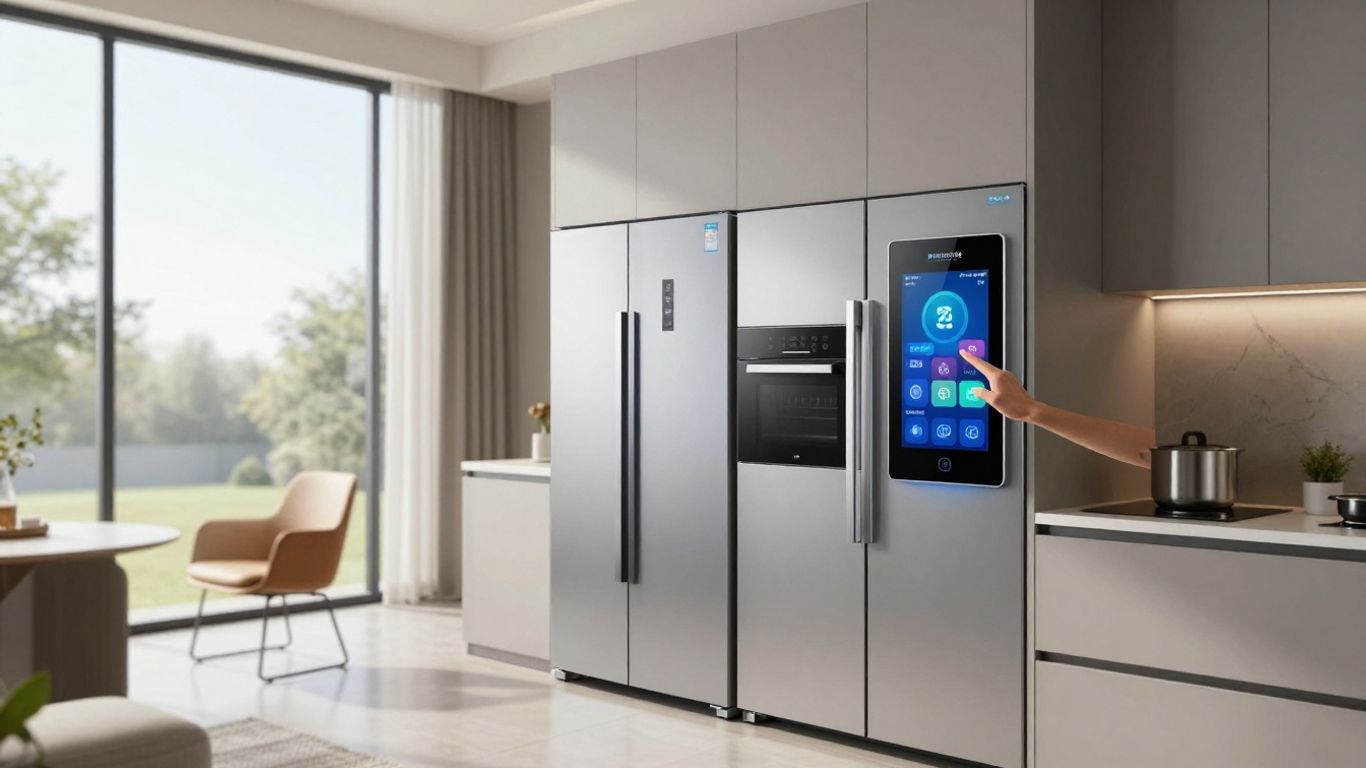 Appareils électroniques modernes et efficients dans une maison lumineuse.