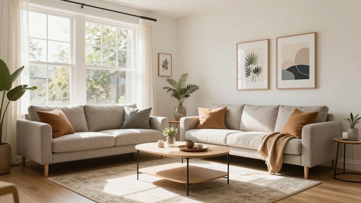 Modern Airbnb living room interior design