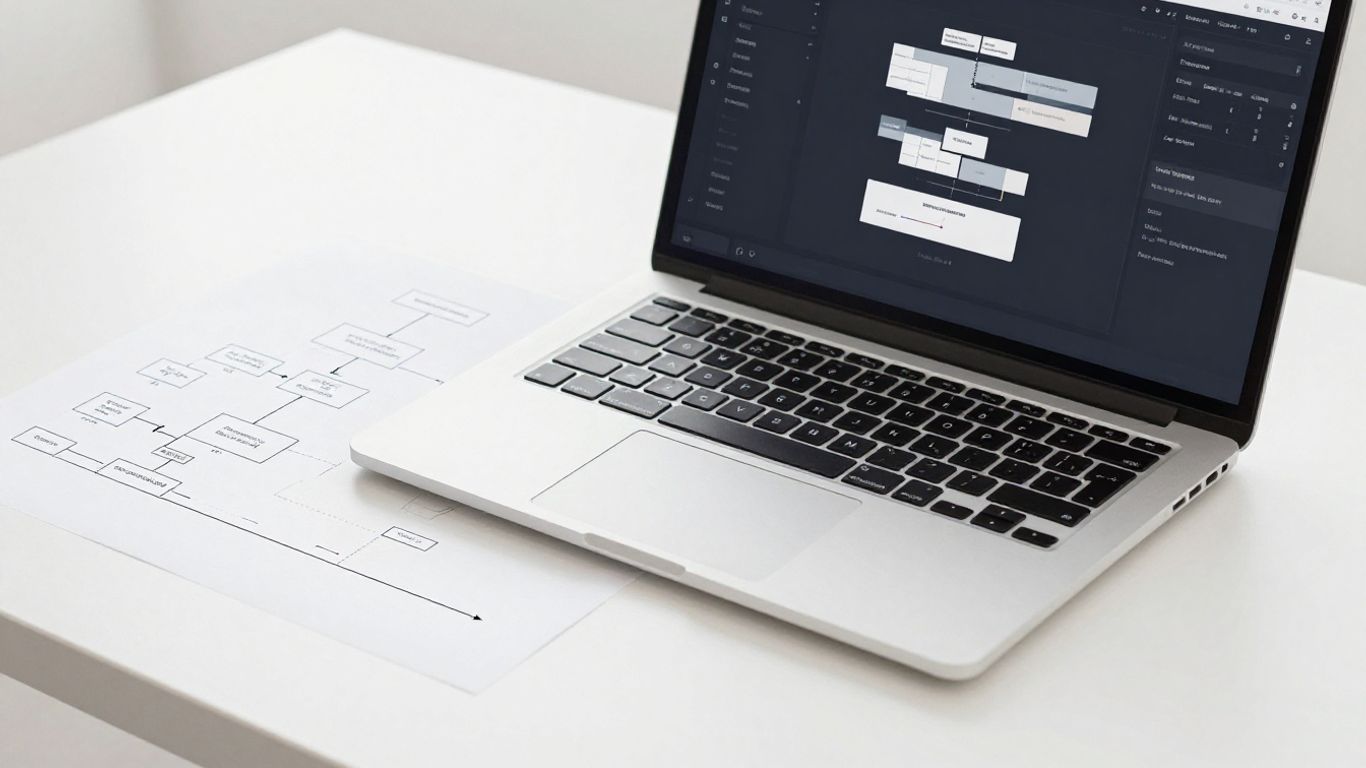 Workflow showing automated data connections