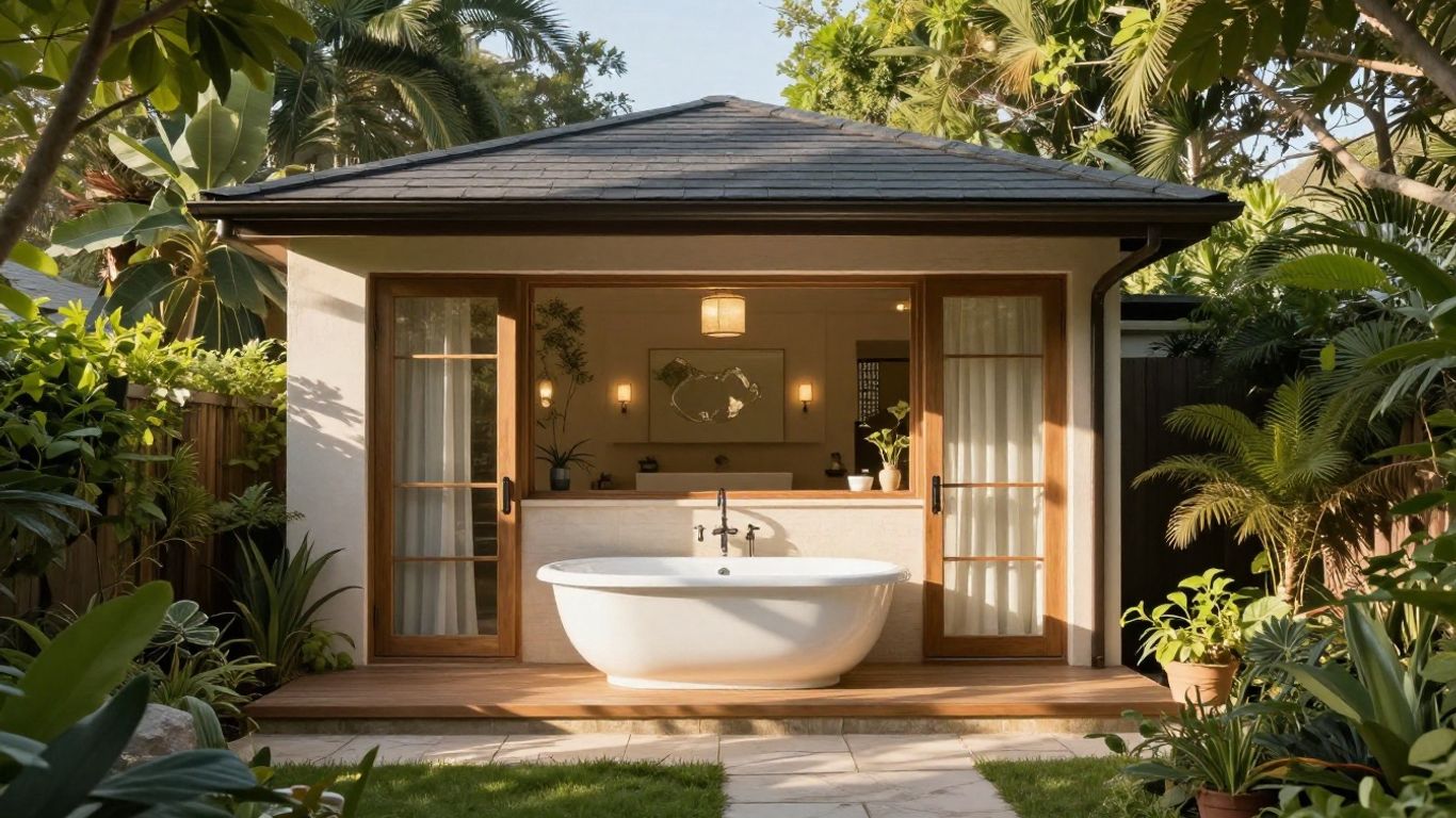 Charming boutique home with unique architectural design.