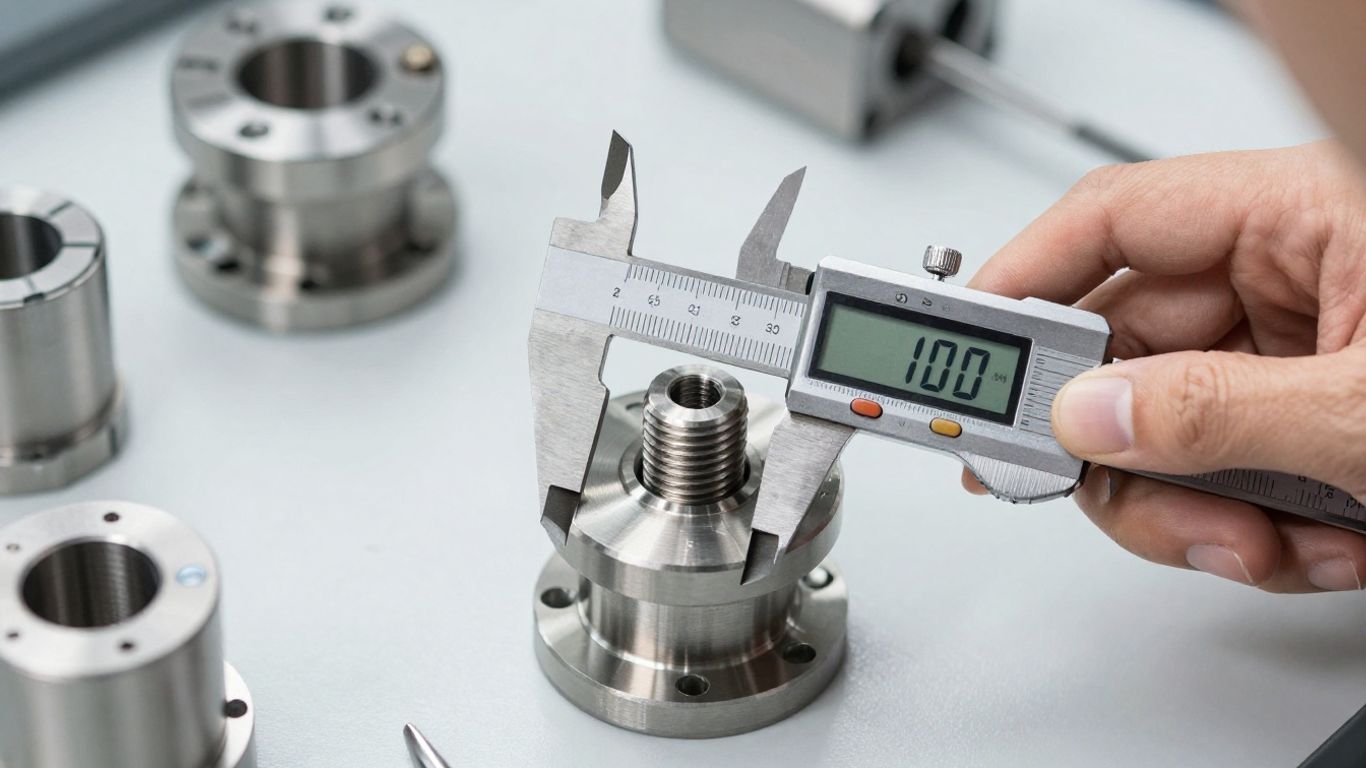 Measuring metal component dimensions