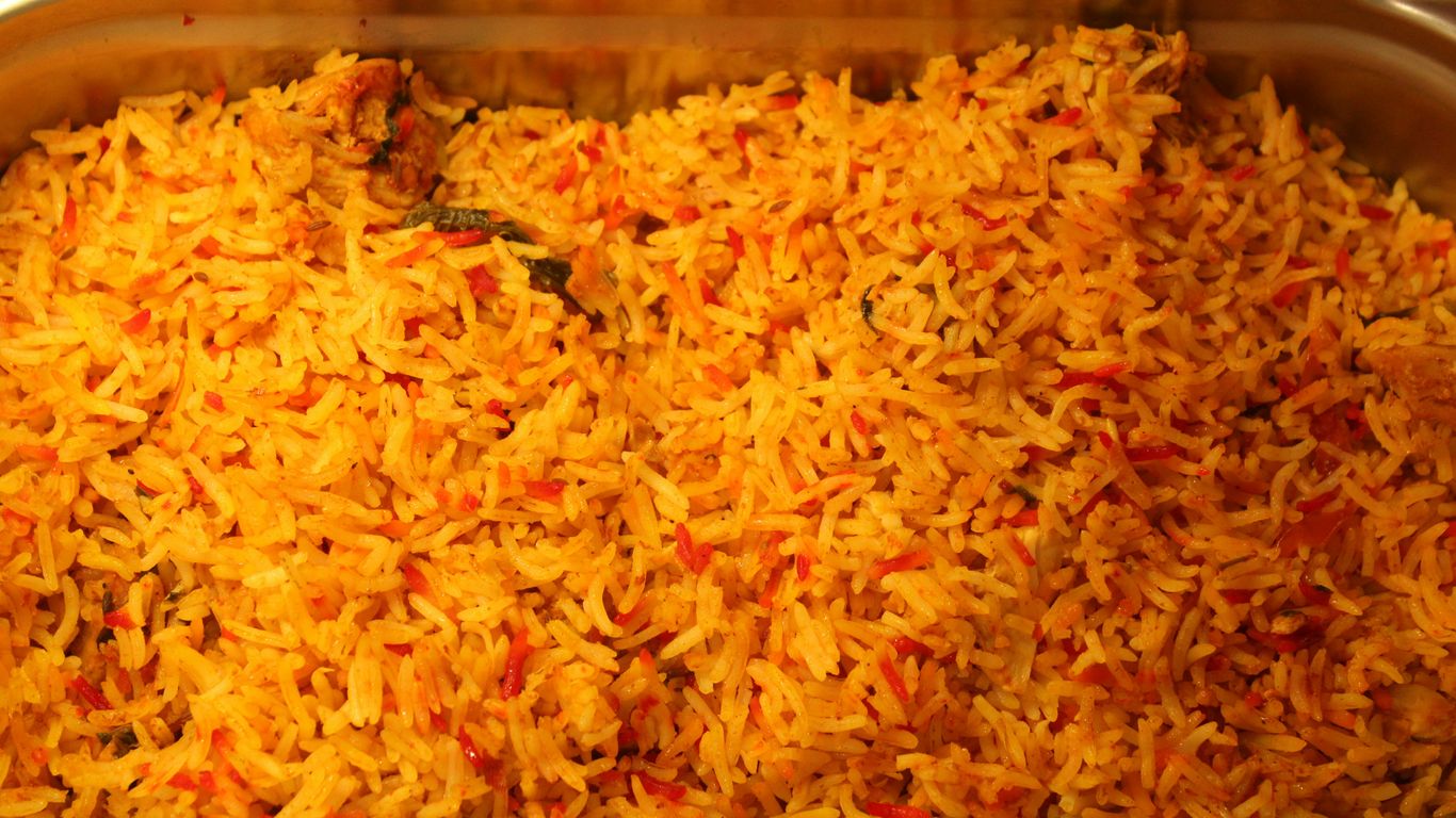 a tray of food