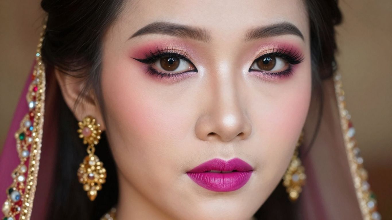 Cambodian woman with traditional Khmer makeup