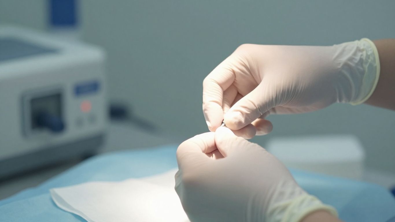 Handschuhe im Einsatz in einer hygienischen Arbeitsumgebung