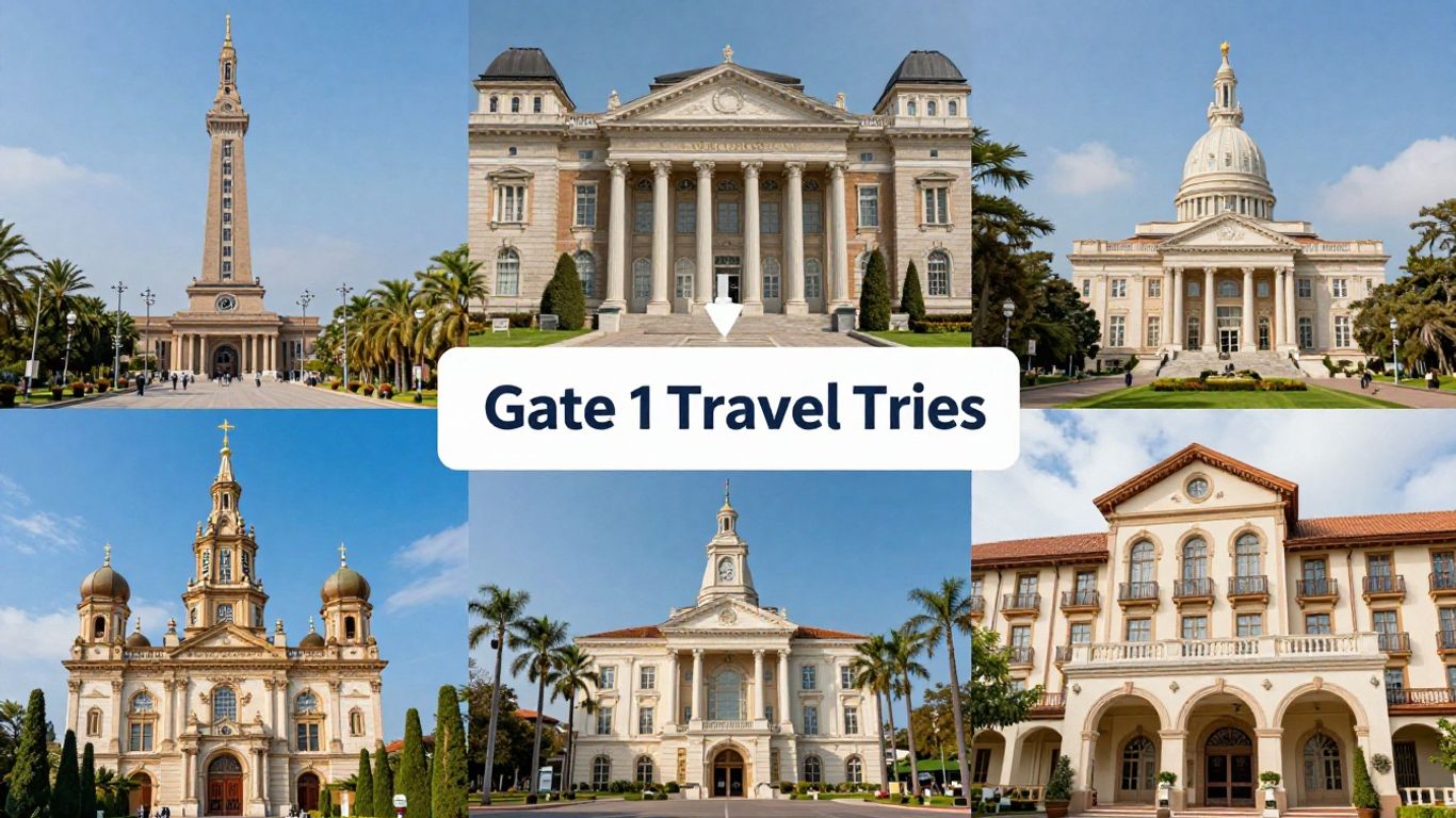 Diverse travel destinations and comfortable accommodations for Gate 1 Travel.