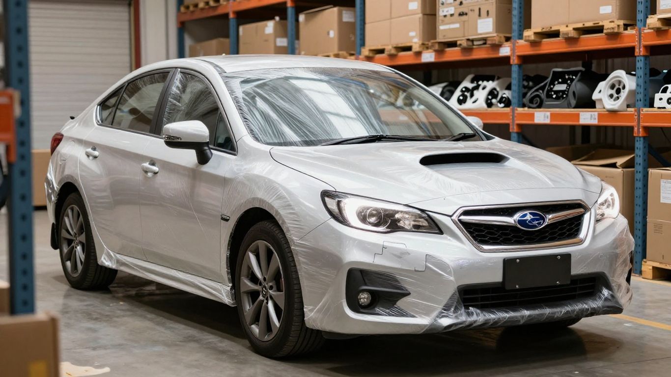 Used Subaru components prepared for delivery