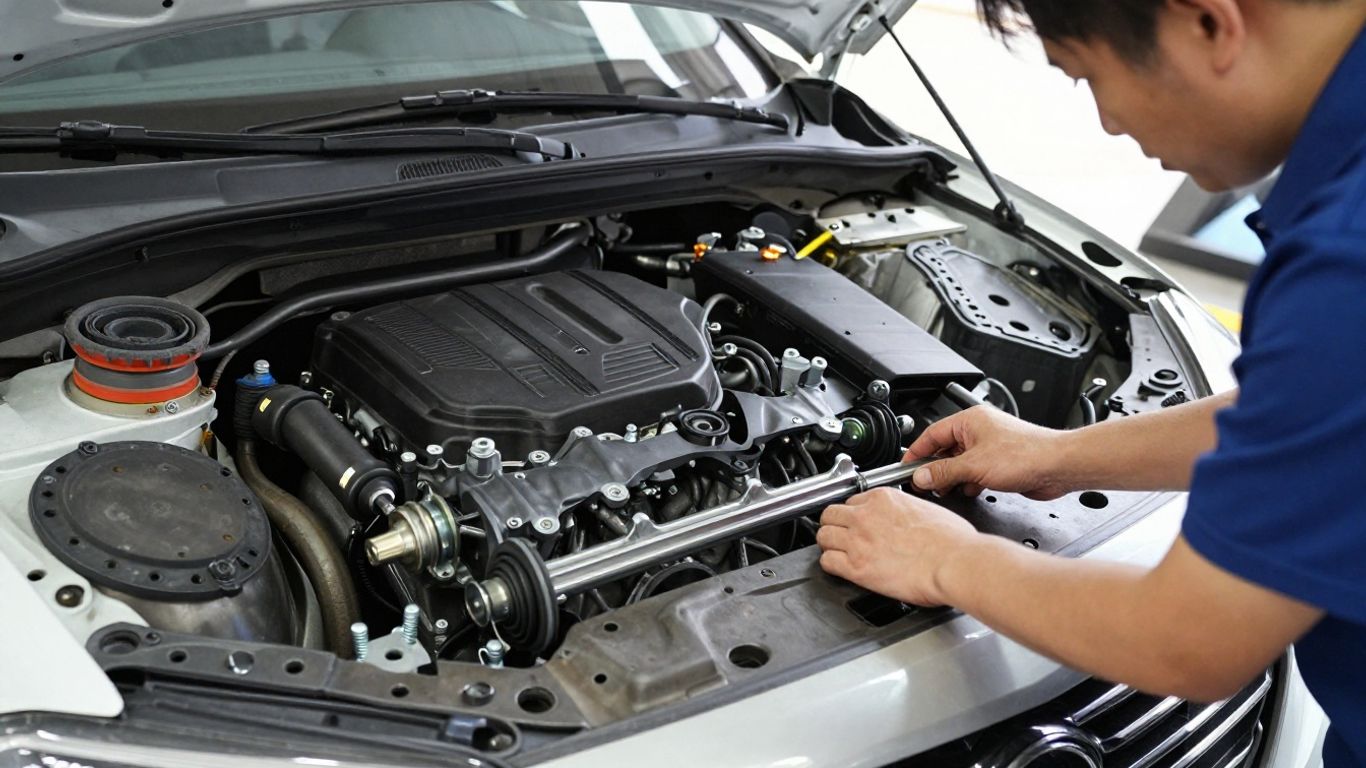 Chery vehicle engine mount fitment inspection