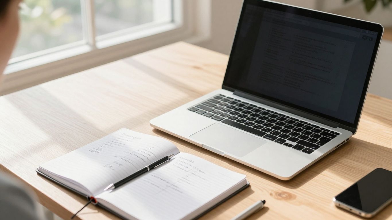 A professional planning in a modern office setup