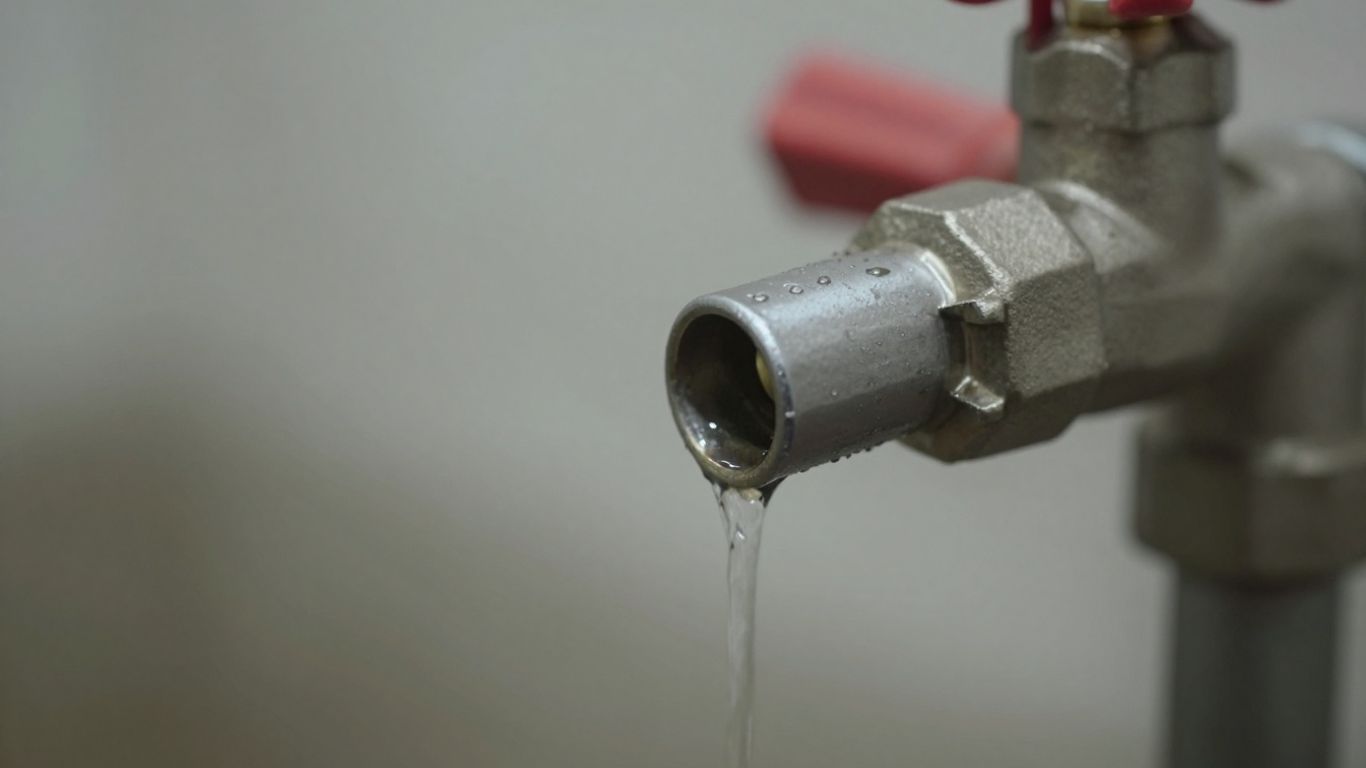 Hot water relief valve dripping water.