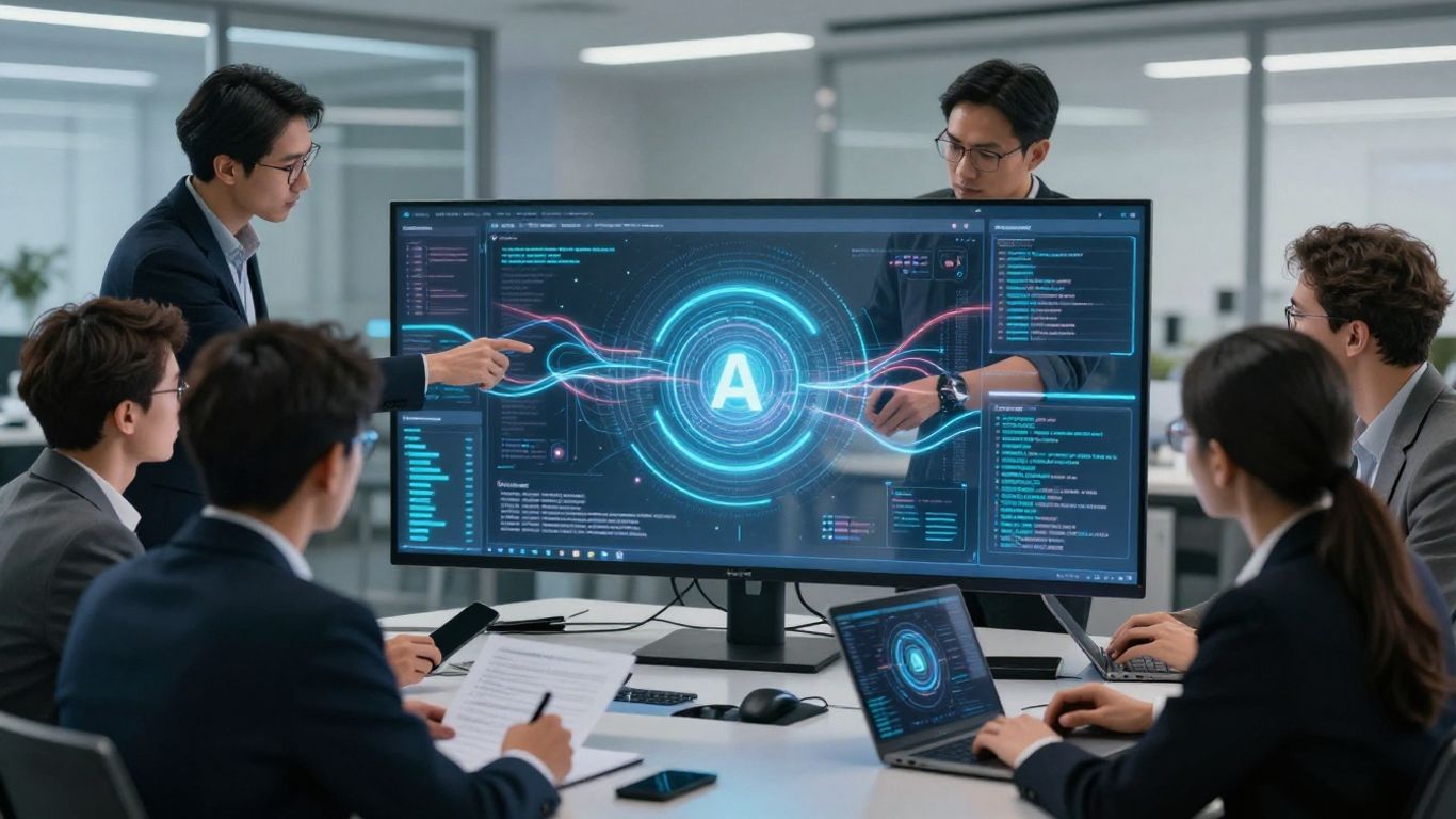 Incident response team using AI for rapid problem-solving.