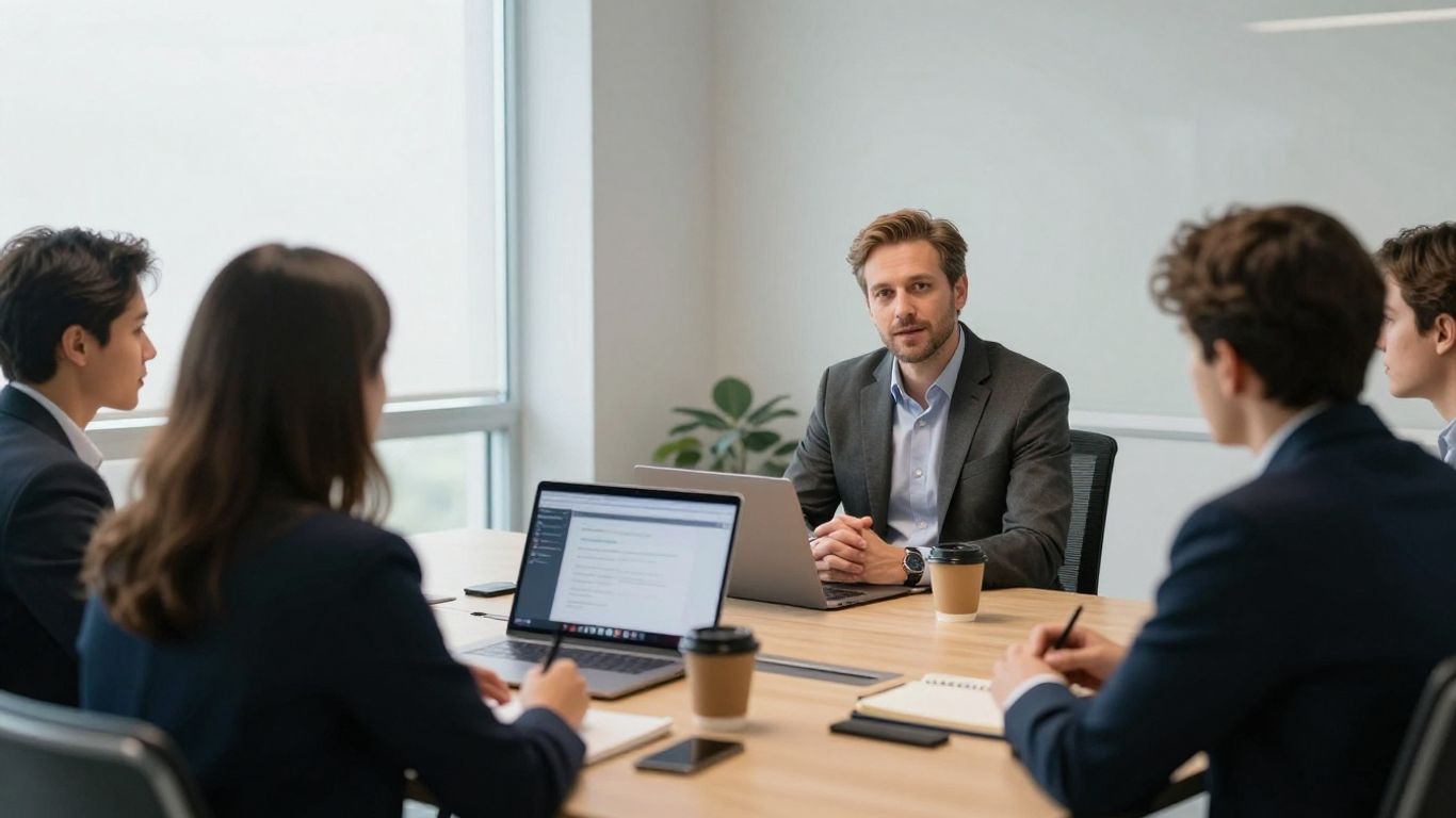 Revenue leader discussing engagement scope with founder