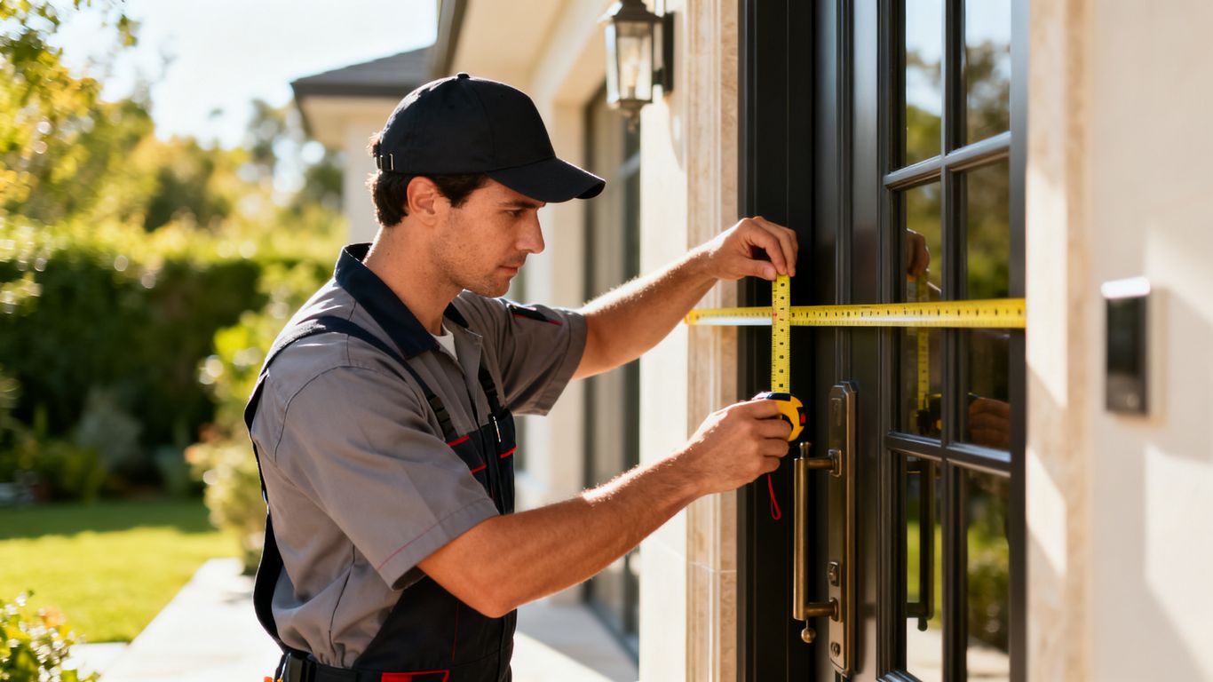 Professional door installation services in action