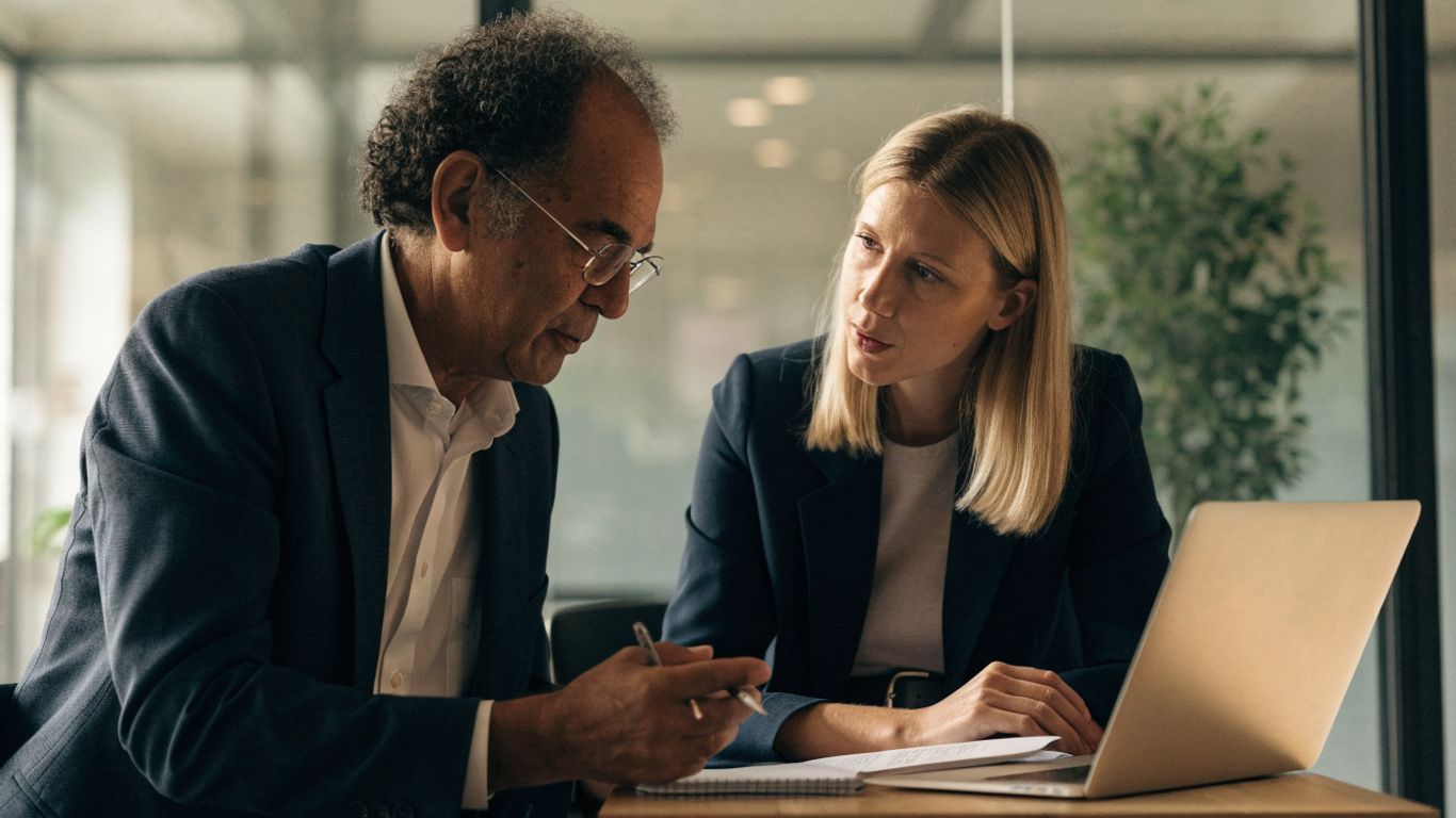 Sales leader discussing goals with a SaaS founder