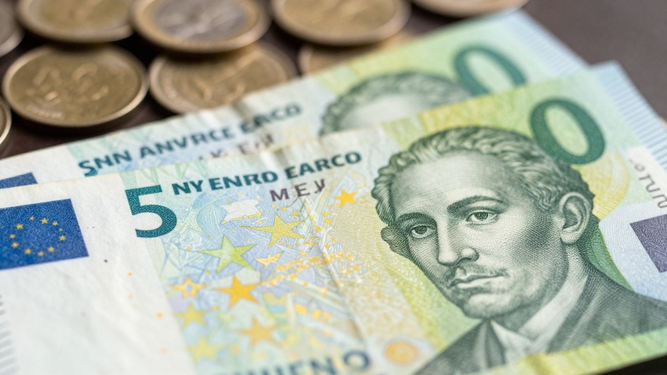 Swiss Franc currency notes and coins.