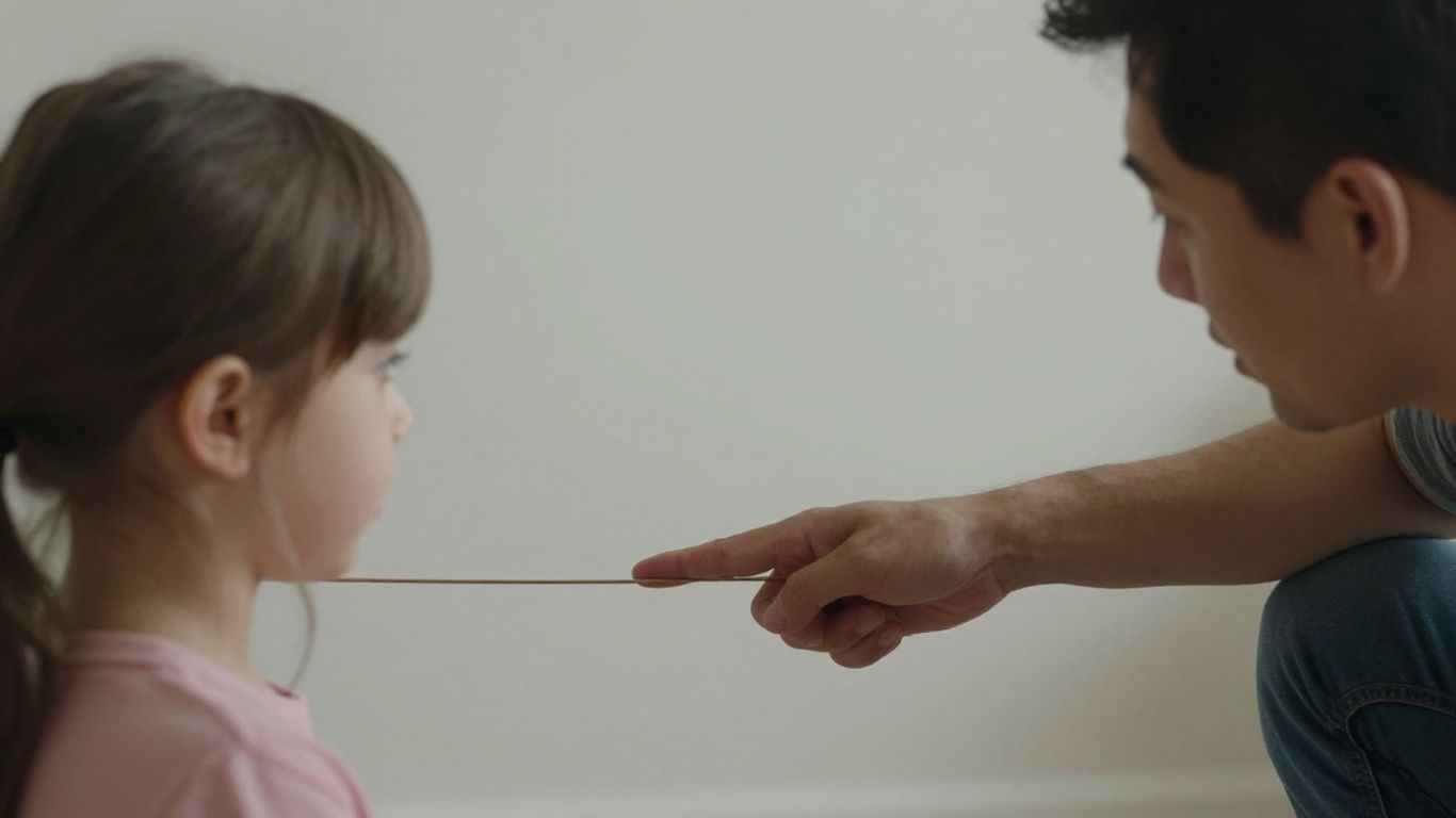 Parent and child establishing a clear, calm boundary.