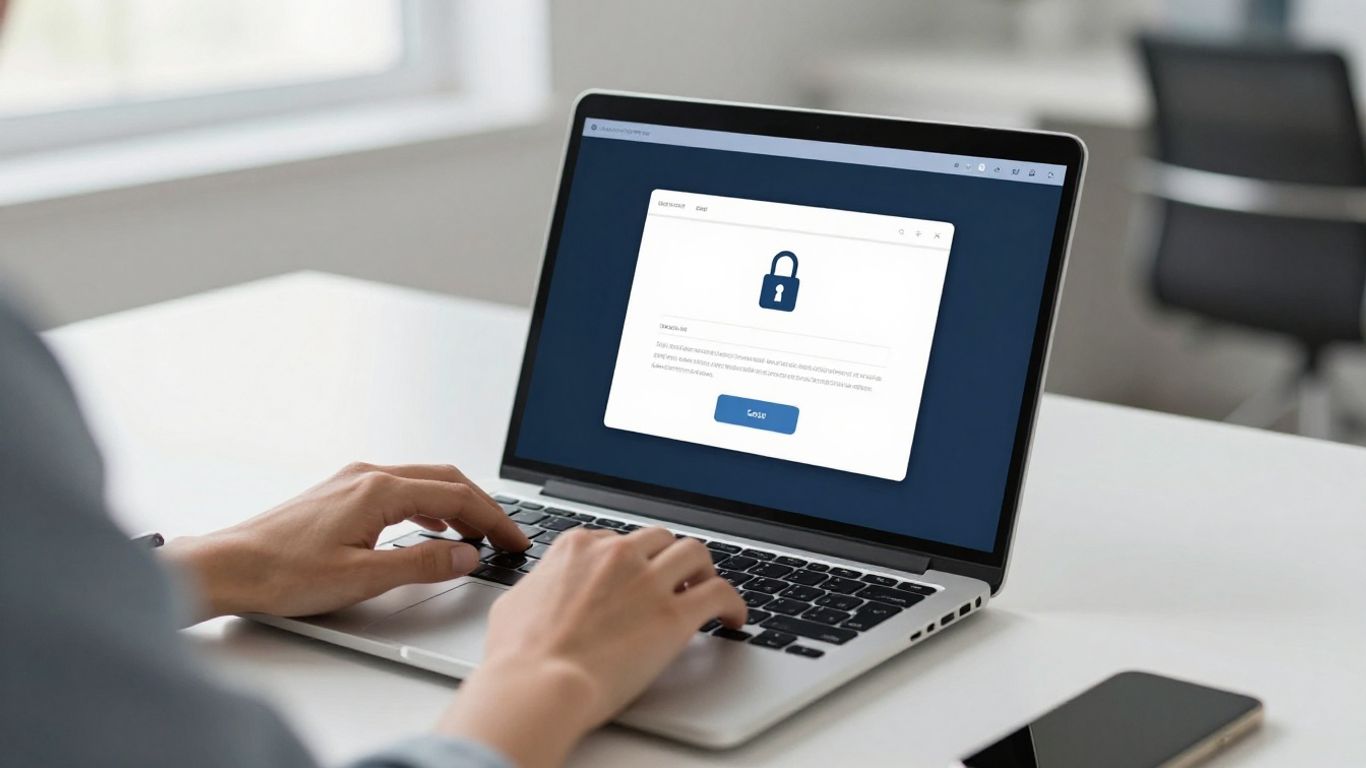 A professional user signing into a secure access dashboard