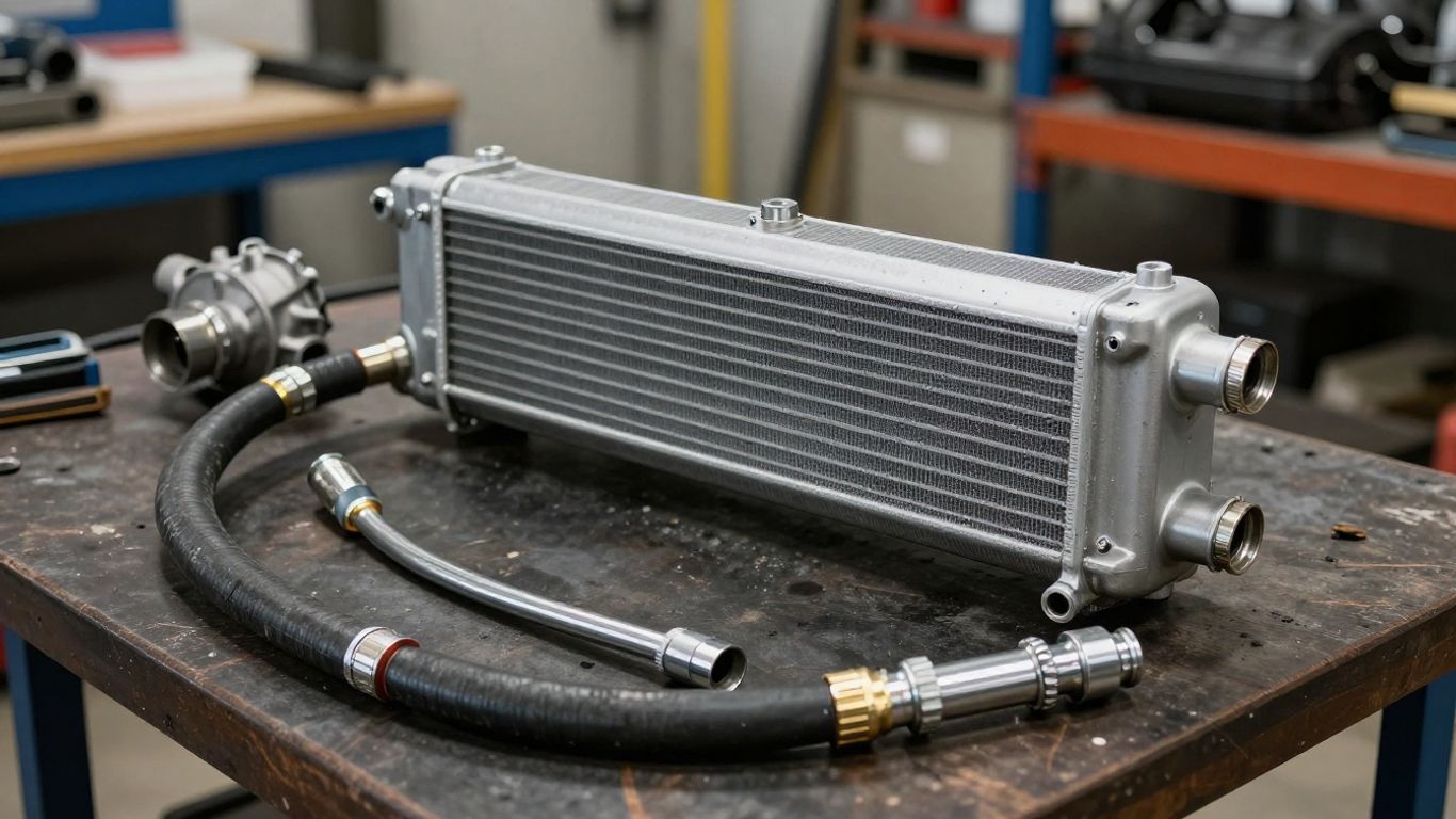 The automotive cooling system pump and radiator
