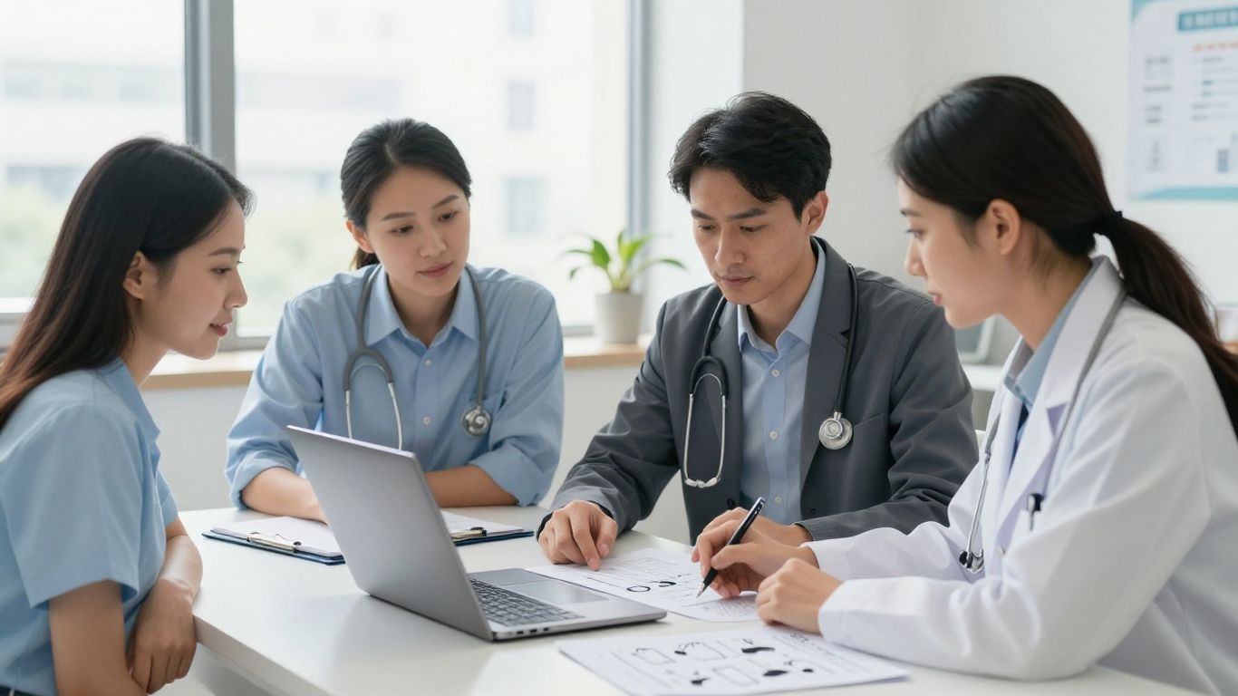 Clinic marketing strategy planning with digital campaign screens