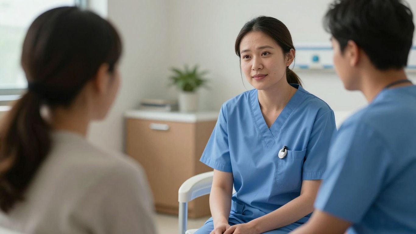 Mental health nurse providing care in Australia.