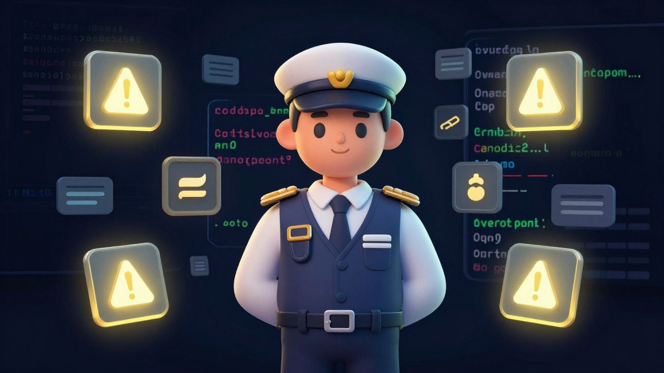 Pilot avatar near leaked tokens in a digital workspace