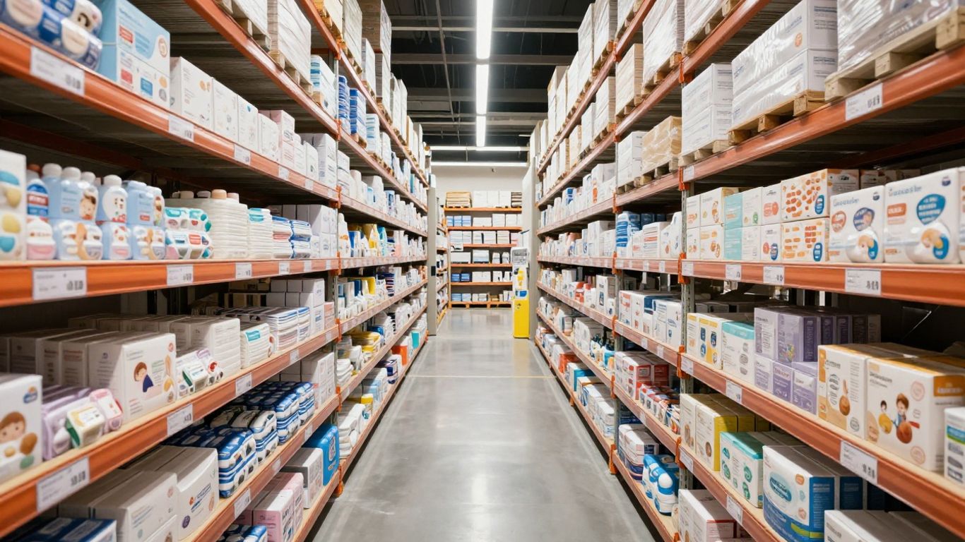 Distribución eficiente en almacén infantil