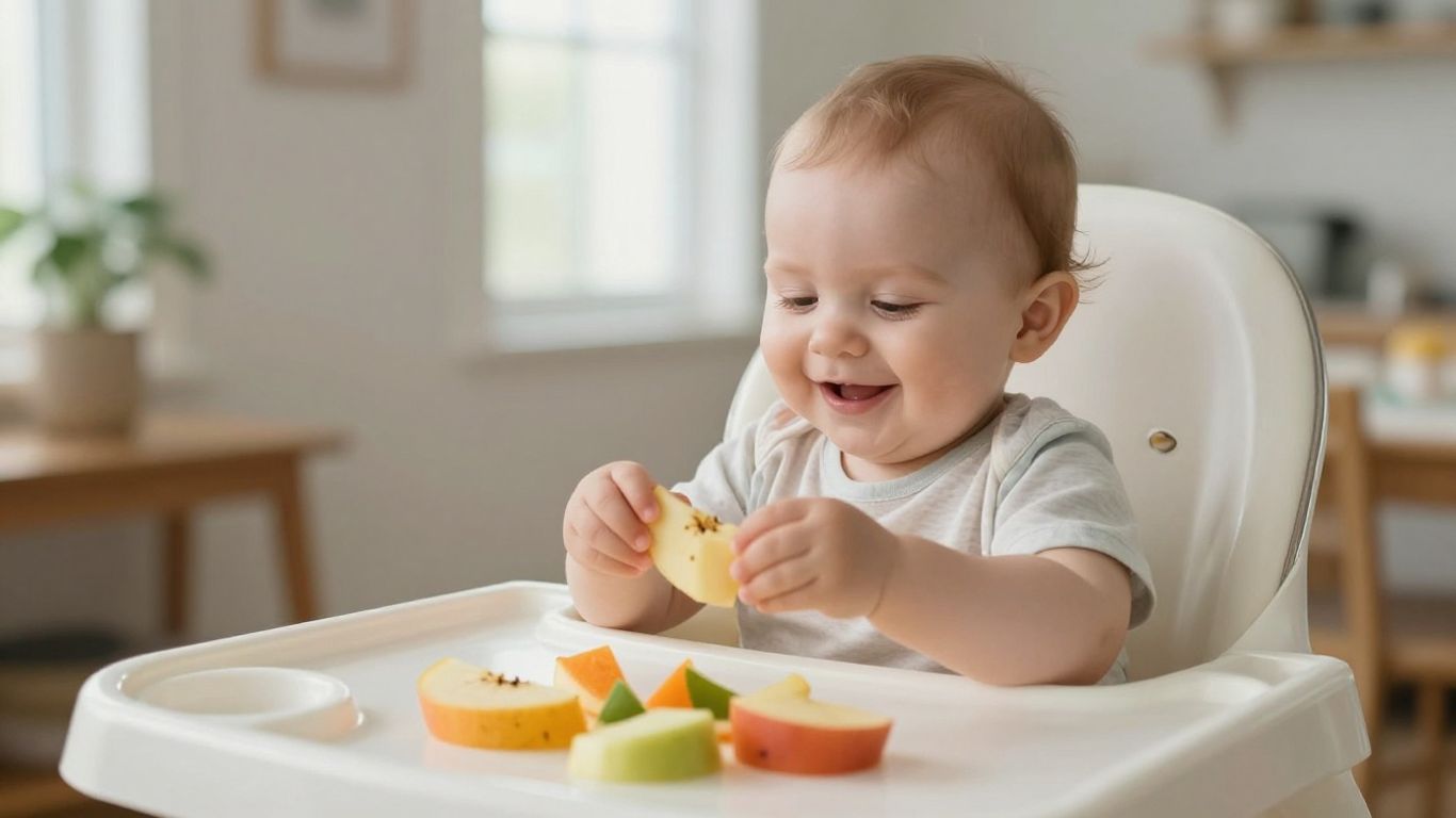 bebés disfrutando de su comida
