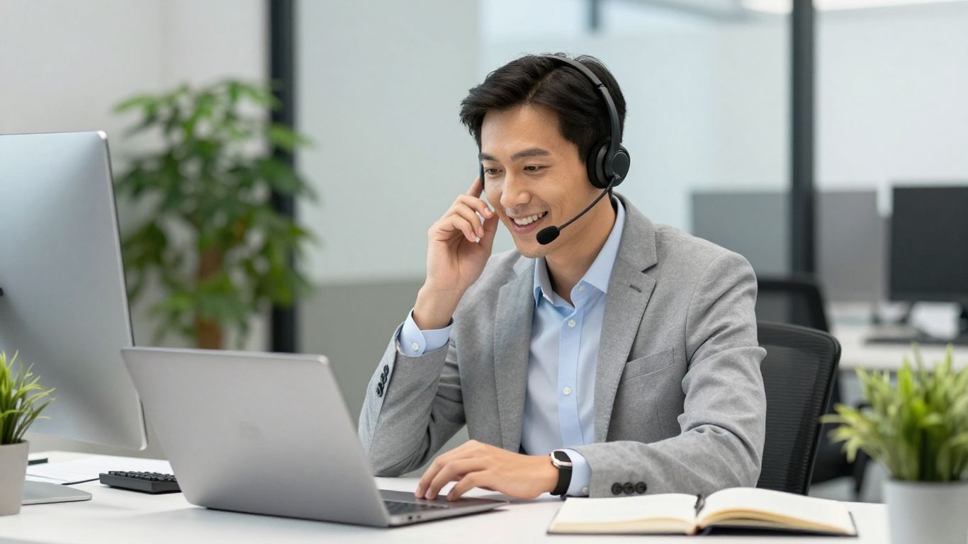 Call agent having a thoughtful customer conversation