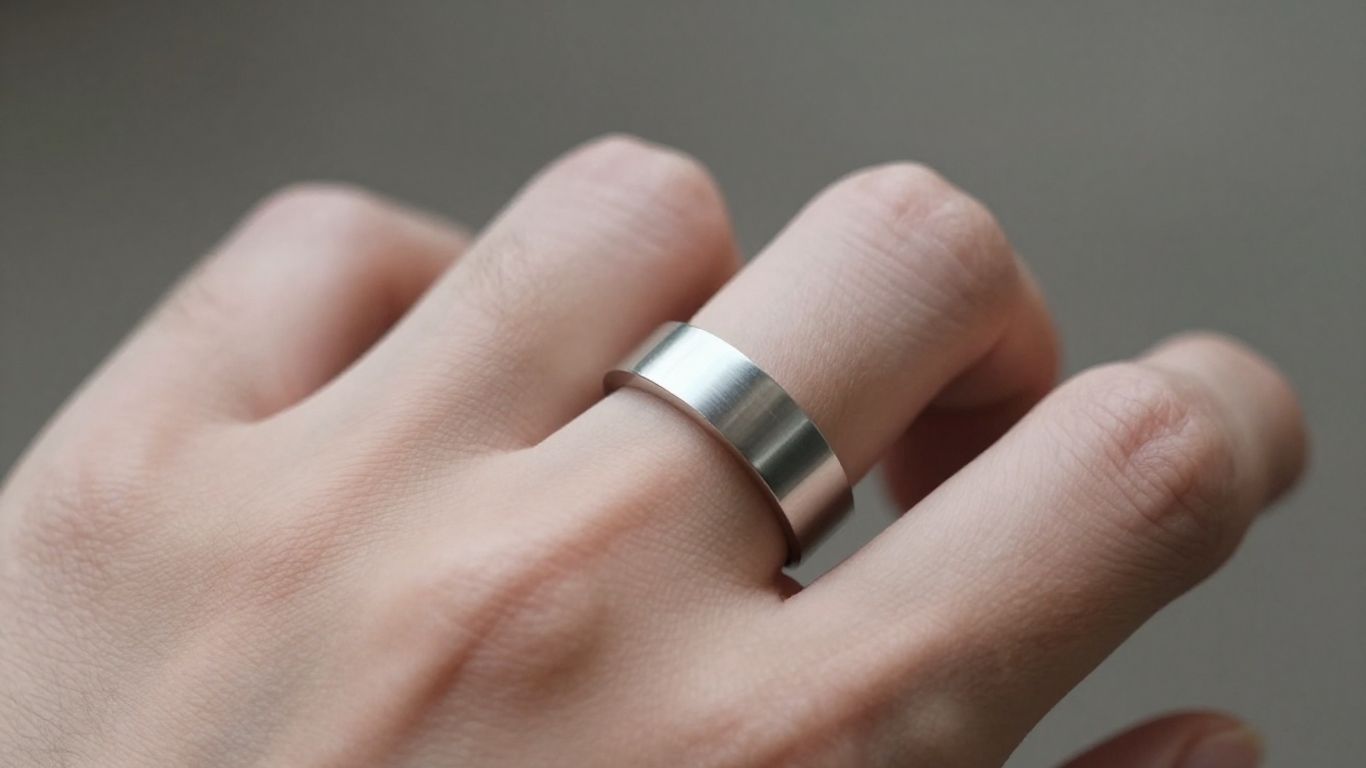 Man's hand wearing a stylish ring