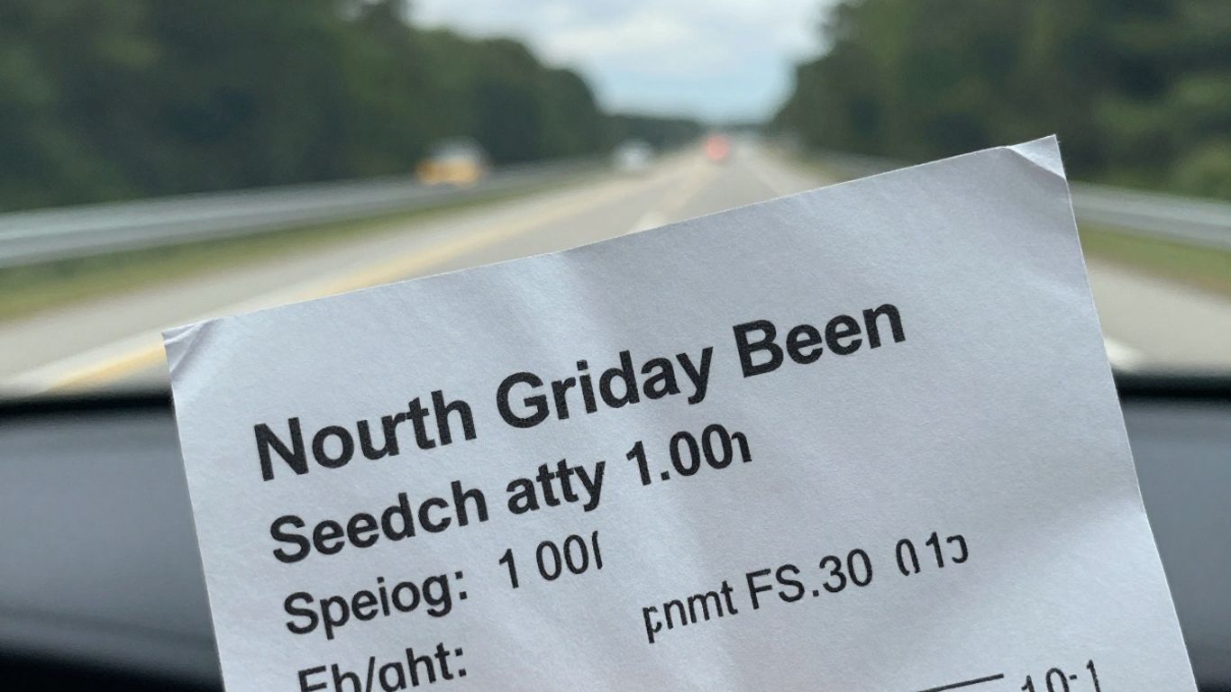 Speeding ticket from Wake County, North Carolina.