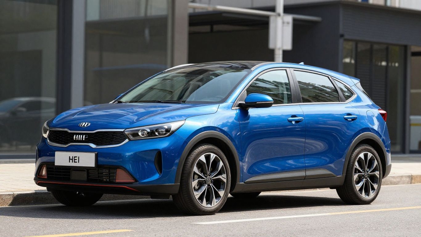 Kia Niro Hev Kompakt SUV in blauer Farbe