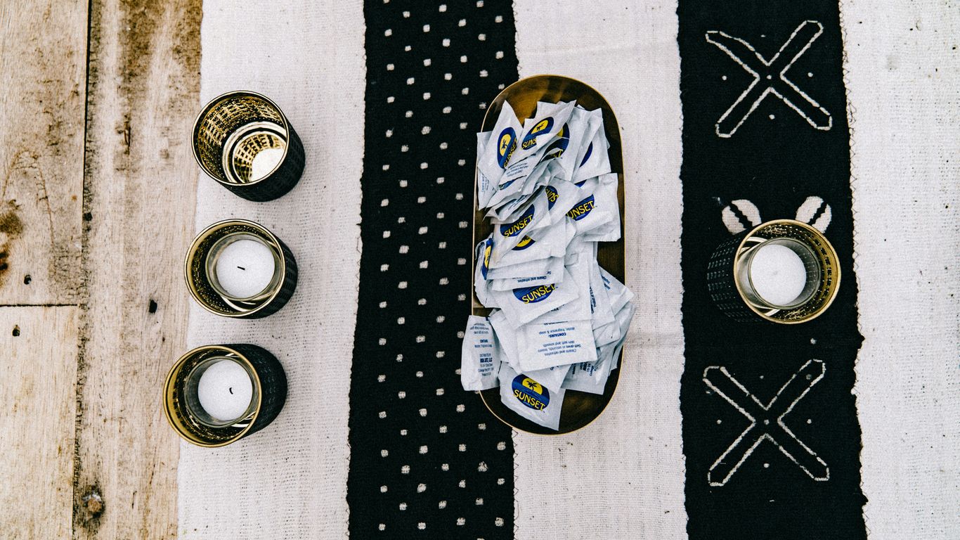 white and black textile