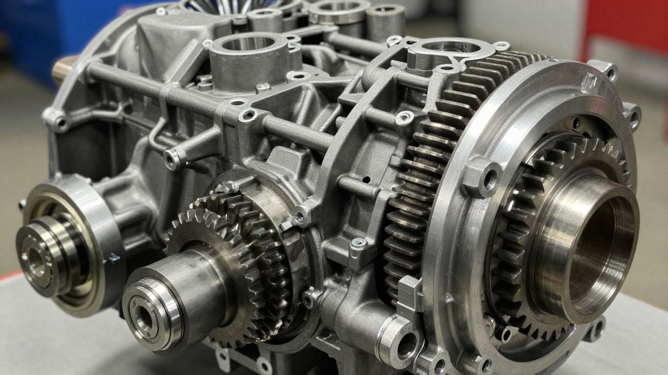 Automatic transmission gearbox close-up