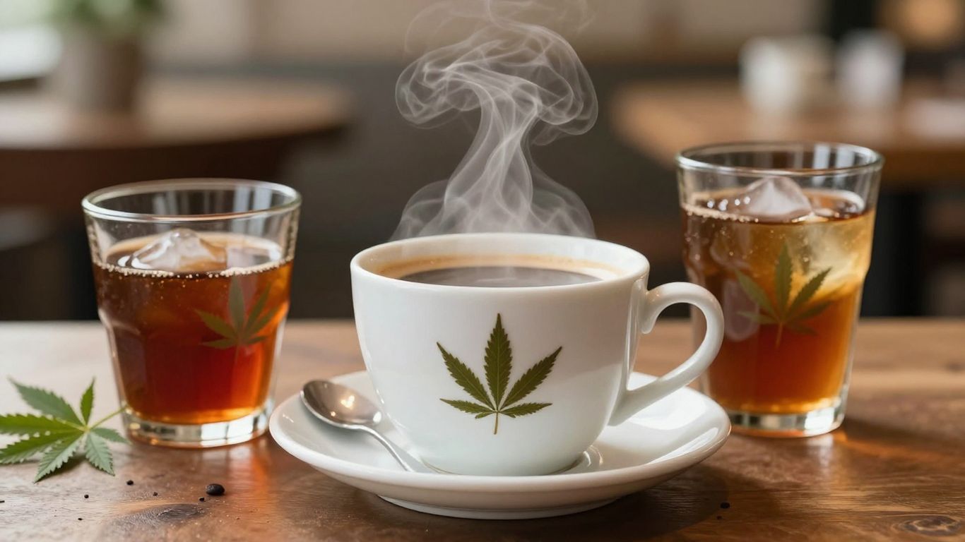 THC coffee and cold brew side-by-side.