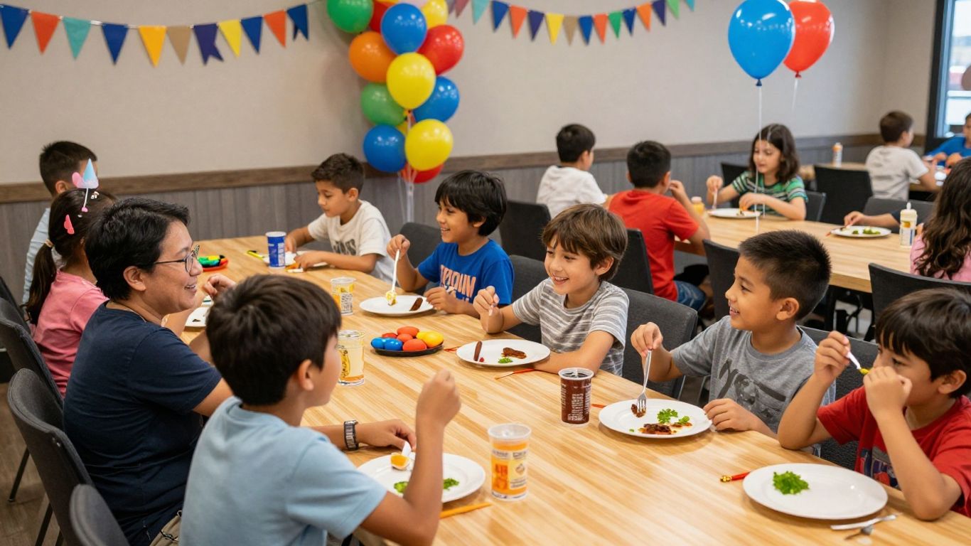 Children celebrating at a fun Dallas birthday party venue.