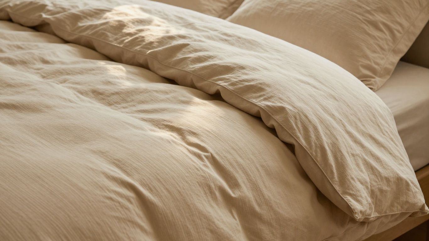 Cozy brushed cotton bed set with soft texture.