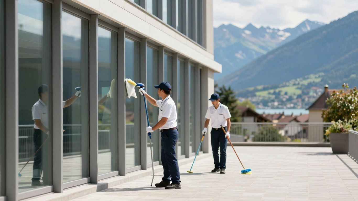 Nettoyage professionnel à Annecy, vue extérieure bâtiment.