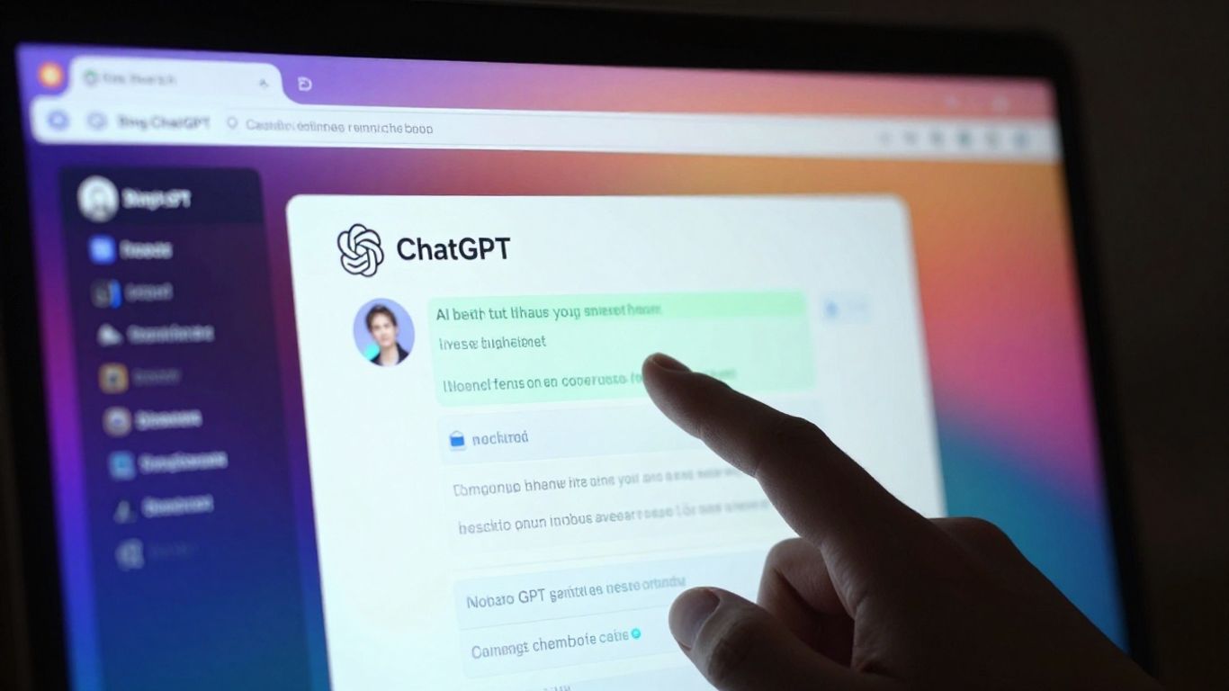 Interface de Bing ChatGPT sur un écran d'ordinateur.