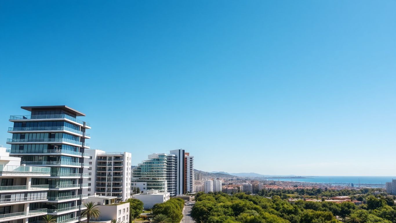 Modern Spanish cityscape with new developments.