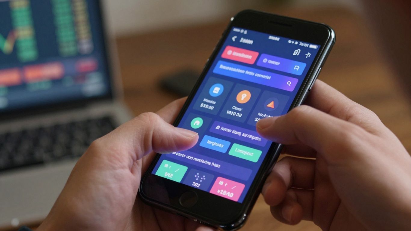 TradingView app on a smartphone screen.