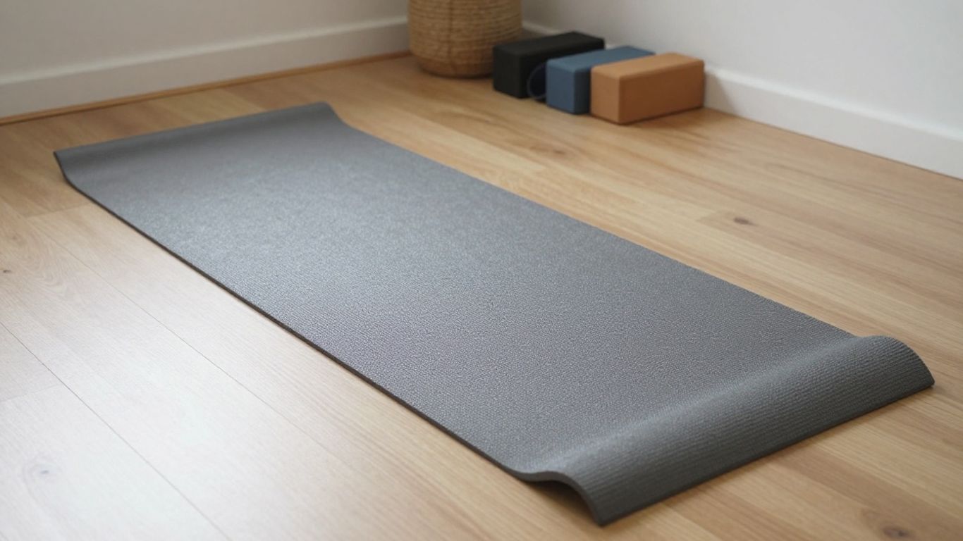 Person using a yoga mat for varied home workouts