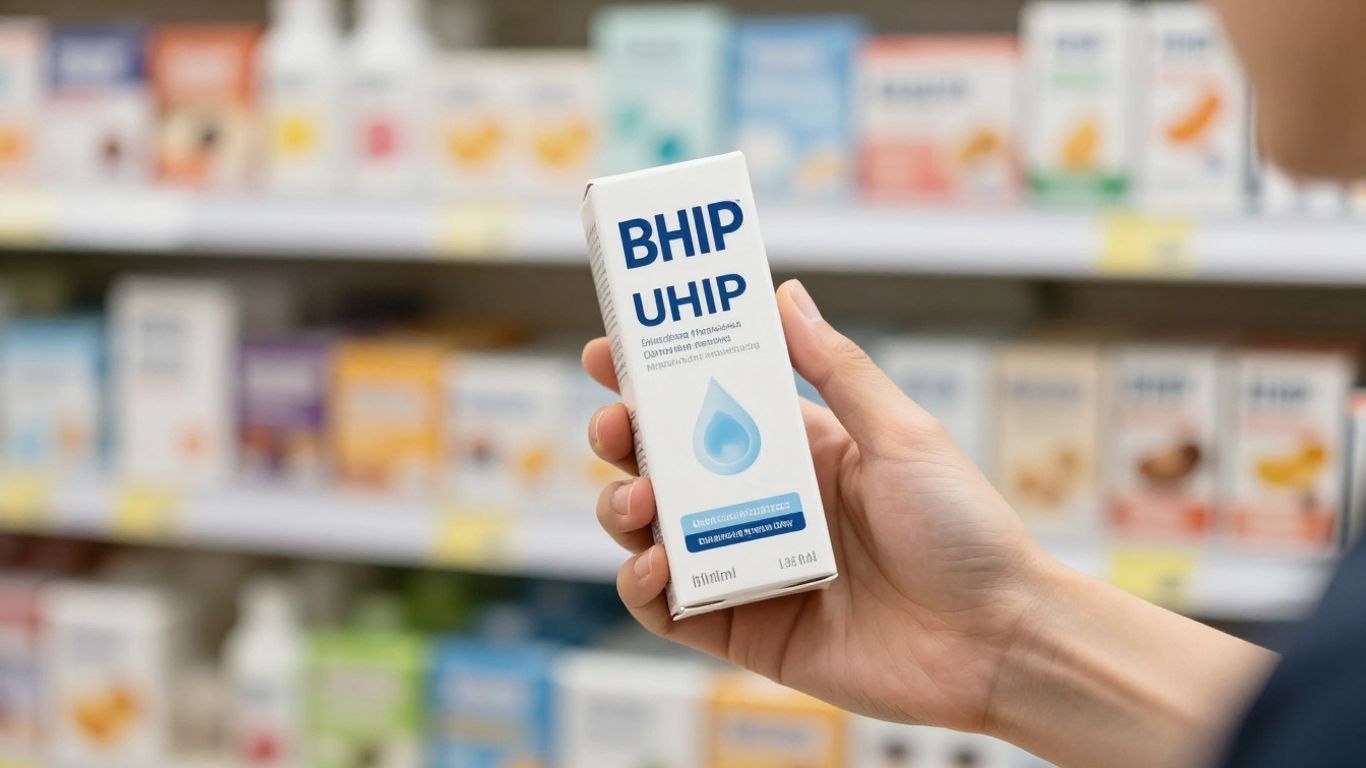 bHIP product held by a hand, distribution context
