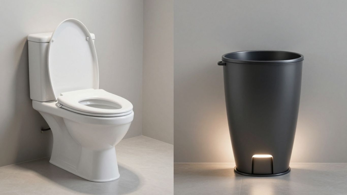 Composting toilet versus incinerating toilet in bathrooms.