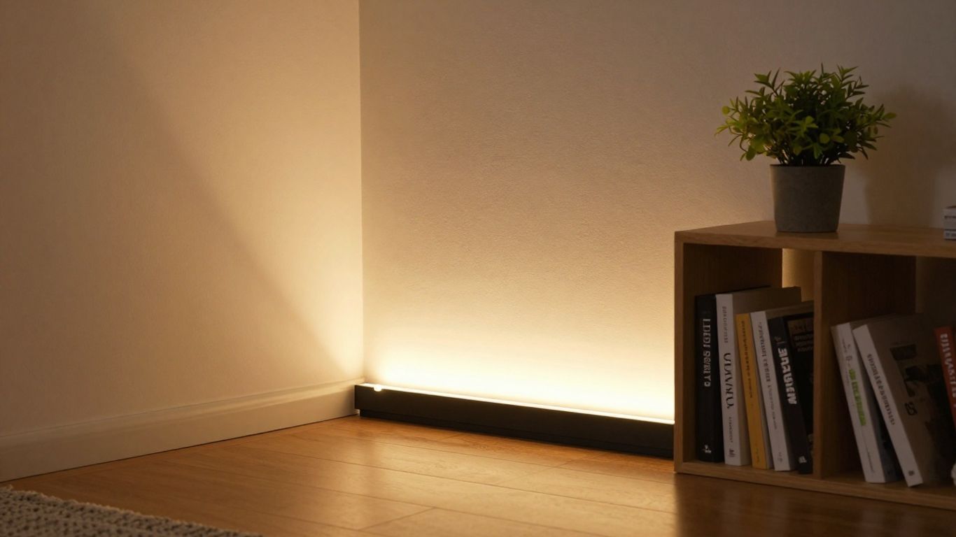 LED traka na baterije osvetljava ugao sobe