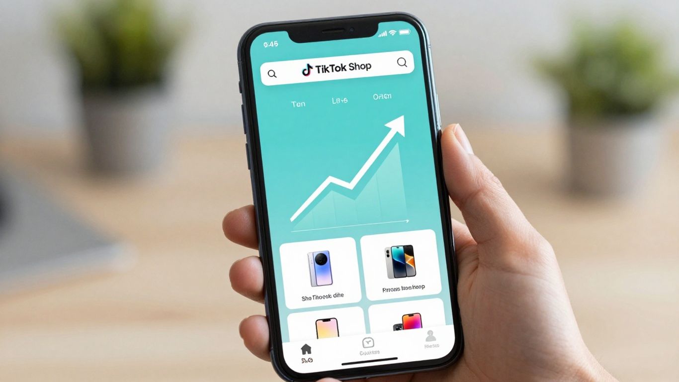 TikTok Shop interface on a smartphone screen.