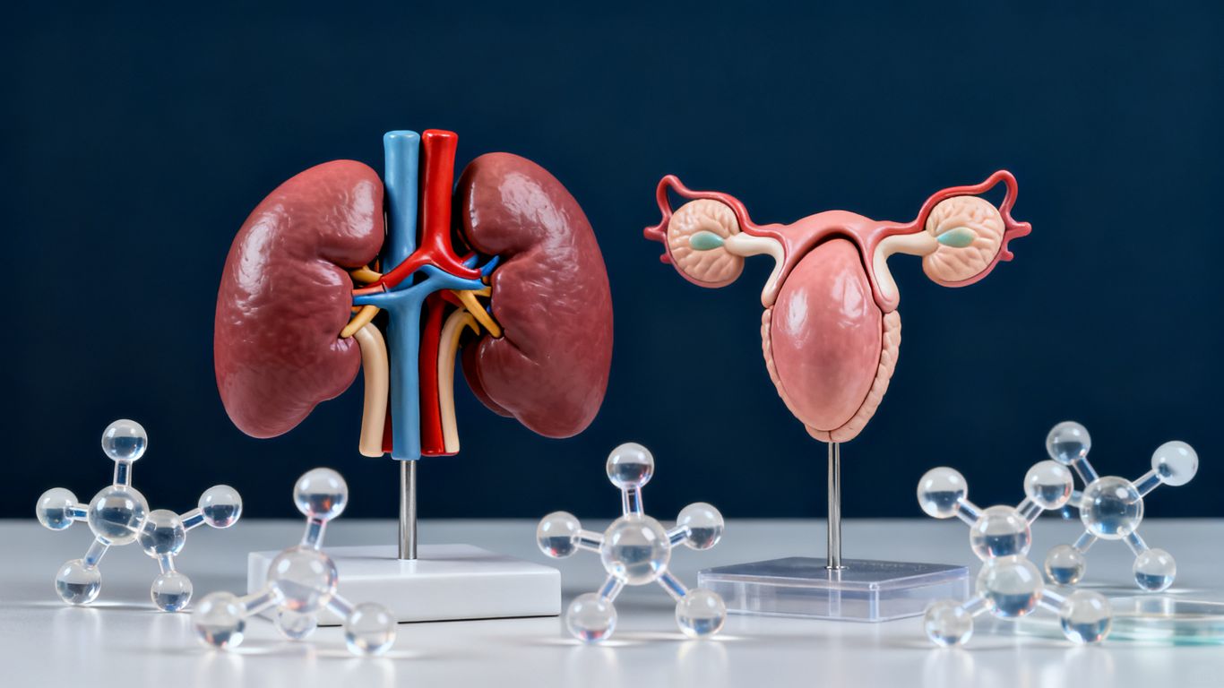 Hormone pathways across reproductive and adrenal organs