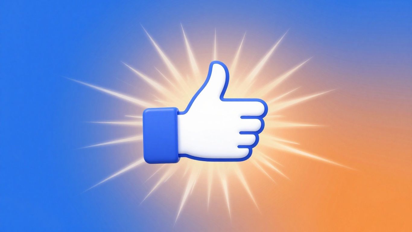 Facebook boost icon expanding with light trails.