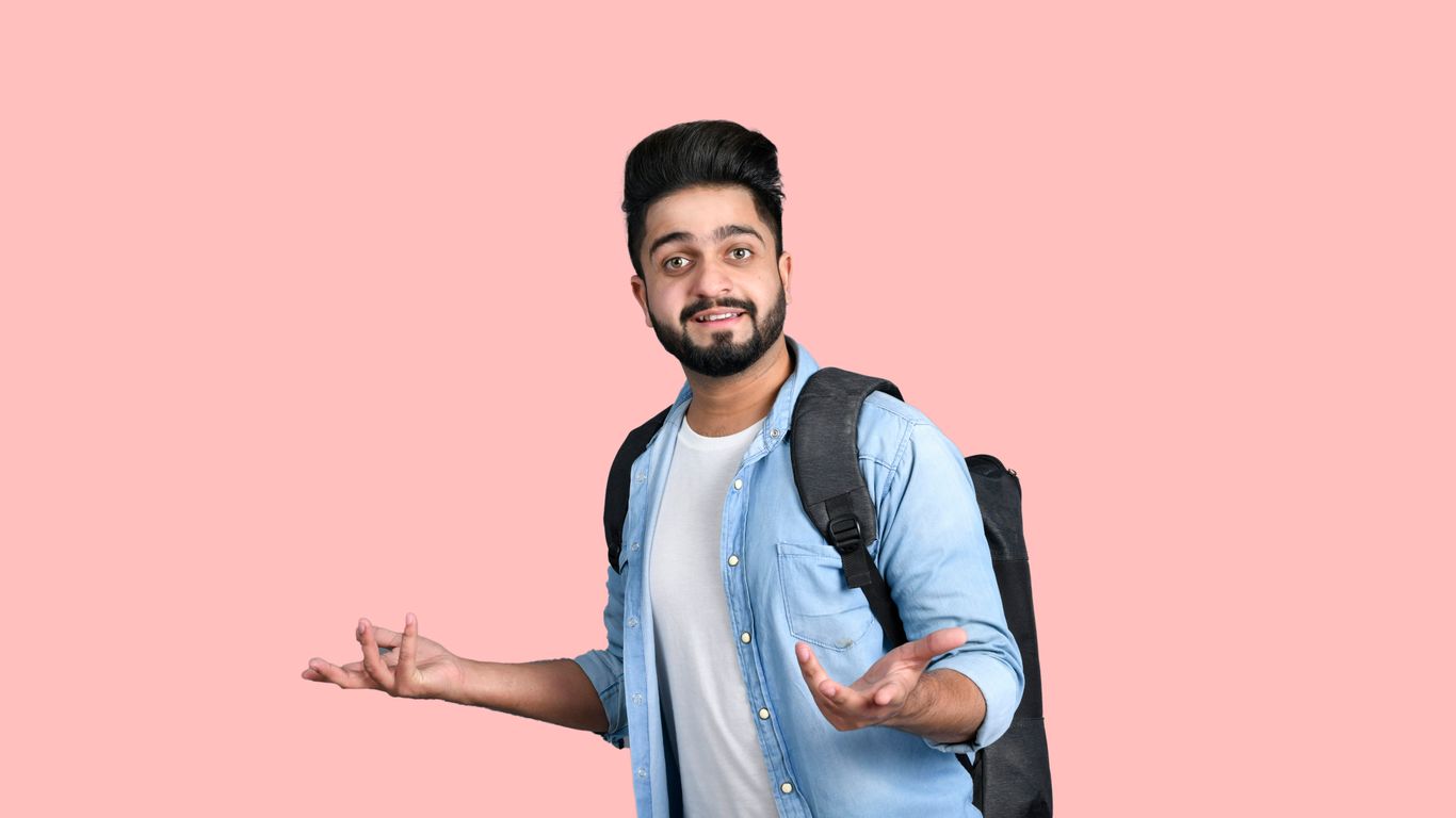 a man with a backpack