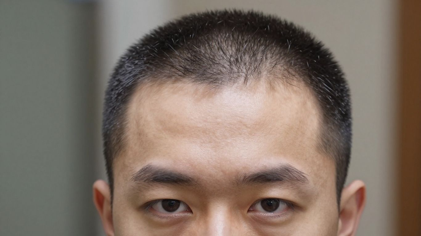 Man with thicker, healthier hair looking confidently forward.