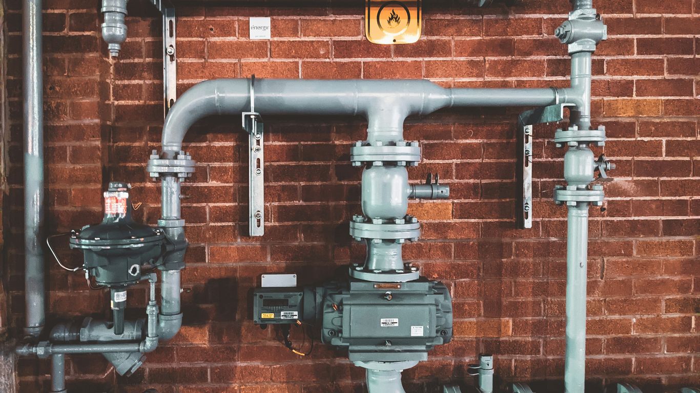 Tap and waste connections beneath stone basin