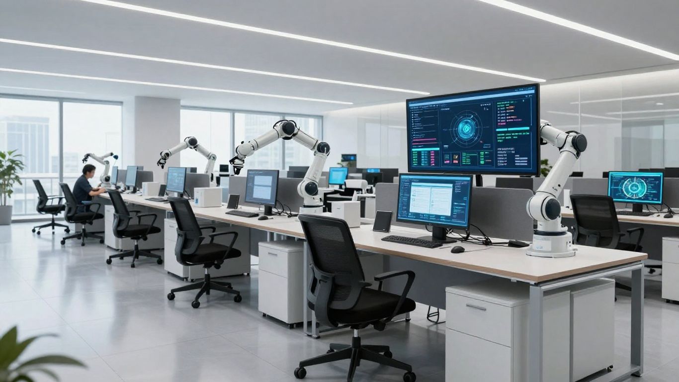 AI automation in a modern business setting.